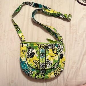 Green Very Bradley medium crossbody bag.
